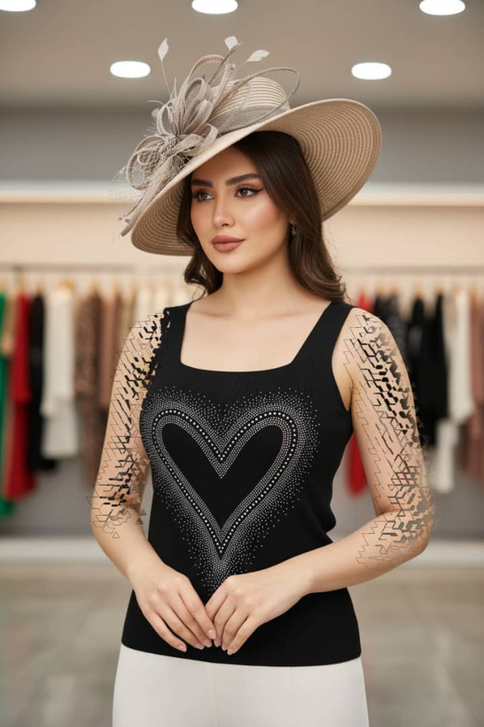 تاپ مجلسی نگین دار