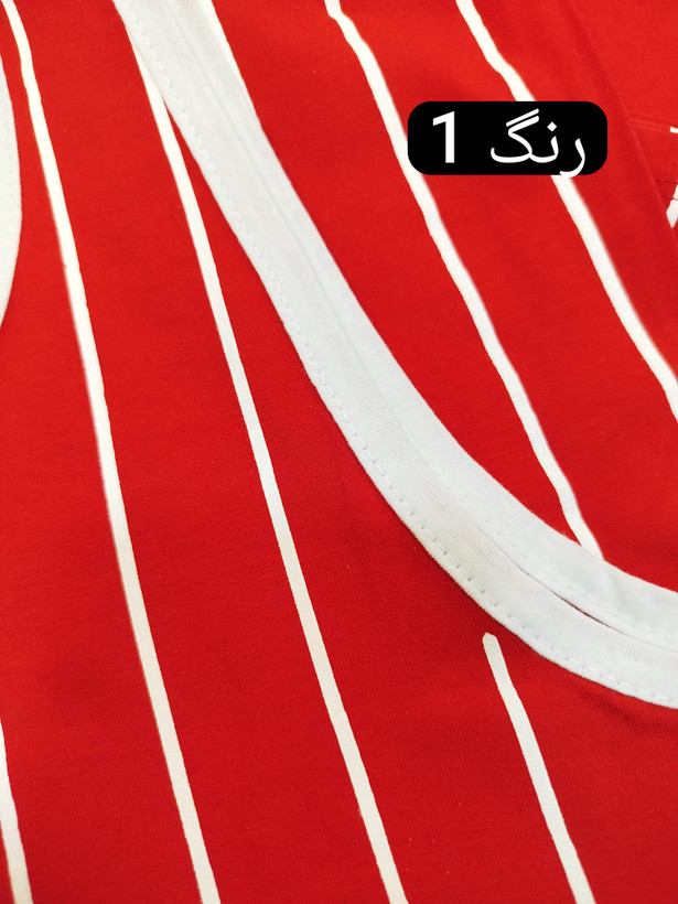 تاپ شلوارک اسپرت کشی خطی