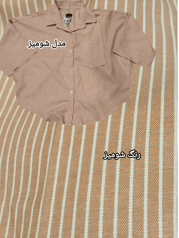 شومیز خطی مدل تک جیب پایین هلال